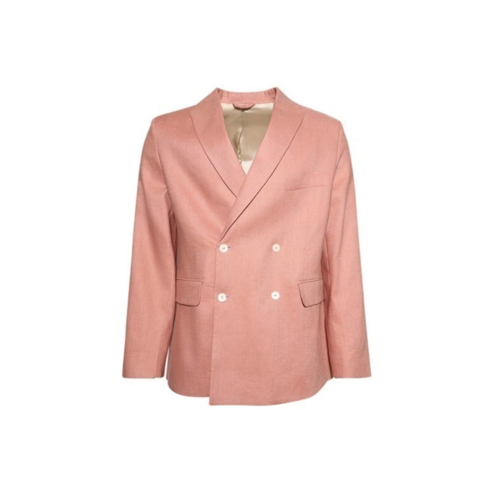 Bode Lightweight Double-Breasted Suit Jacket - Pink - NWT